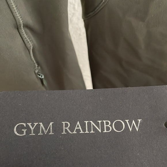GYM RAINBOW Women's Workout Jacket Size L In Moss Green - Picture 5 of 6